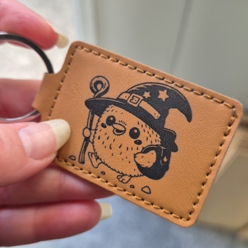 LASER PU Leather Keyring