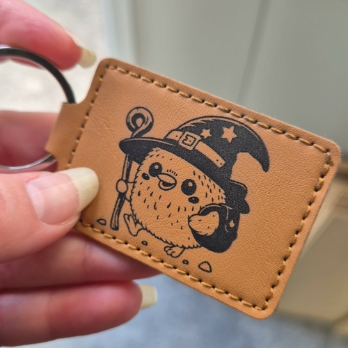 LASER PU Leather Keyring